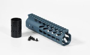 7 inch blue titanium keymod handguard rail free float system