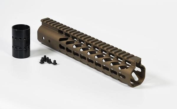 10 inch AR-15 slim Keymod handguard Burnt Bronze