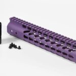 10 inch Purple AR-15 Slim free floating keymod handguard
