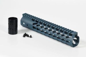 10 inch AR-15 Slim Keymod free float handguard titanium Blue