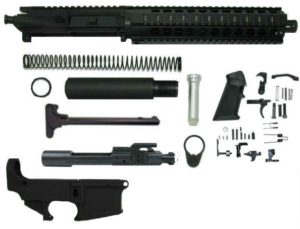 10.5 inch pistol kit 10" Quad Rail with upper assembled with 80 percent lower receiver