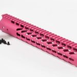 AR-15 12 inch custom coated slim keymod handguard pink