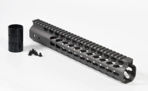 12 inch AR-15 Super Slim Keymod free float handguard in Tungsten Grey