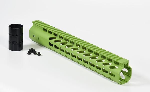 12 inch zombie green AR-15 Slim Keymod free float handguard Rail