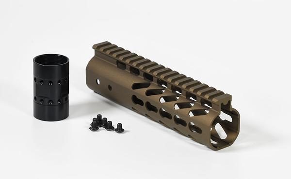 AR-15 7" Burnt Bronze Slim Keymod handguard