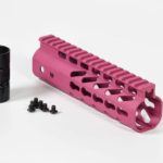 7" Pink AR-15 ultra light slim profile Keymod Handguard