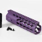 7 inch AR-15 Purple Slim Keymod free float handguard