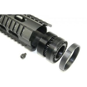 7" free float quad rail with barrel nut