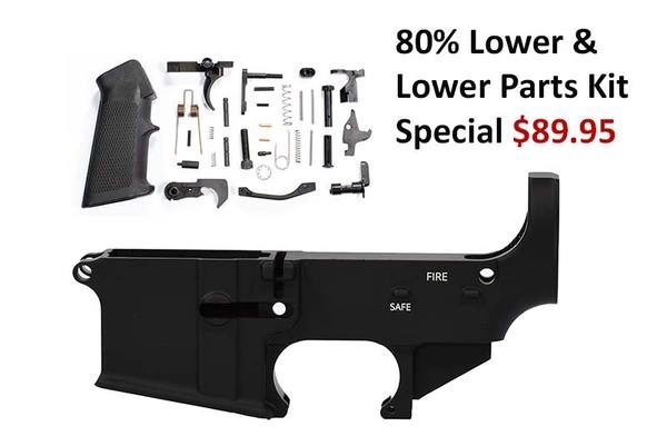 80% Ar-15 Lower Receiver with Mil-spec lower parts kit
