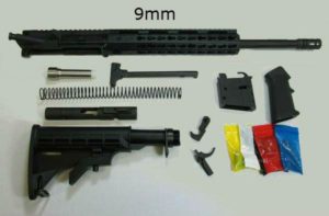 9mm AR-15 rifle kit 16 inch barrel