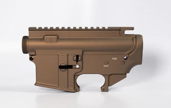 80 lower receiver and completely machined upper Set Cerakote Burnt Bronze