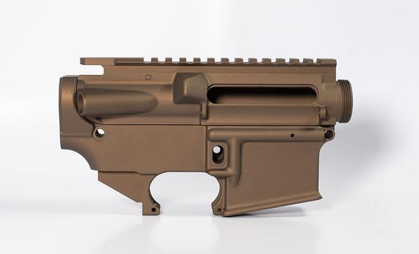 80 lower receiver and completely machined upper Cerakote Burnt Bronze Set