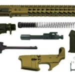 burnt bronze 16" Ar 15 Rifle Kit with 12" Slim Keymod with Lower
