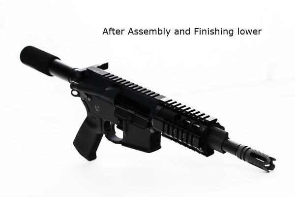 Complete AR15 pistol kit unassembled with NO lower receiver