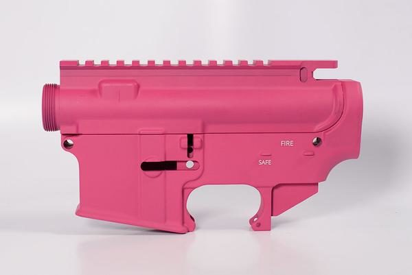 80 lower receiver and completely machined upper Set Cerakote Pink