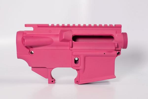 80 lower receiver and completely machined upper Cerakote Pink Set