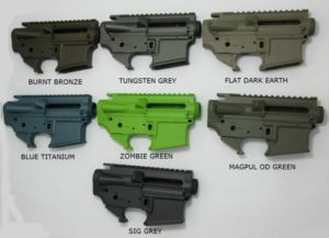 ar15 available colors for lower and upper