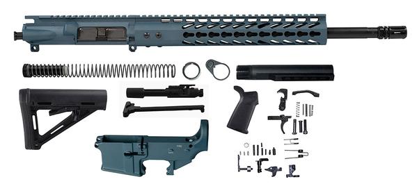Titanium Blue 16" Ar 15 Kit with 12" Slim Keymod with Lower