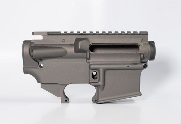 80 lower receiver and completely machined upper Cerakote tungsten grey Set