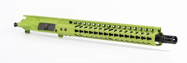 16" AR-15 Upper 15 inch zombie green Keymod Handguard Rail both TIN Titanium Nitride BCG