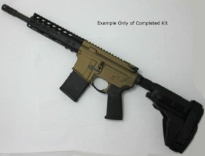 300 10.5" blackout pistol kit with Sig Brace. assembled with 80% lower