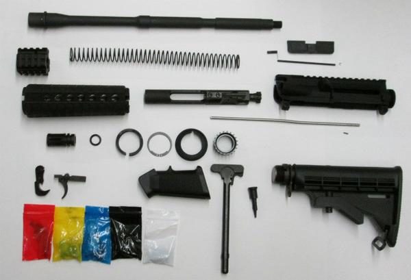 AR-15 complete rifle kit without 80% lower