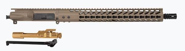 16" FDE Upper 15" Keymod with Titanium Nitride Bcg and Charging Handle