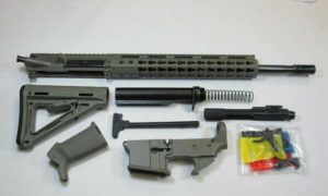 Foliage Green 300 Blackout Rifle kit with magpul Foliage stock and grip with lower