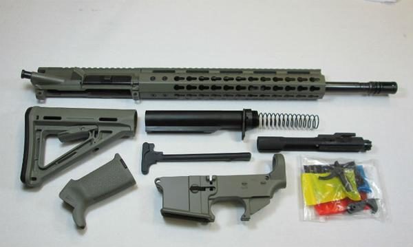 Foliage Green 300 Blackout Rifle kit with magpul Foliage stock and grip with lower