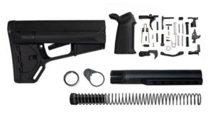 Magpul ACS Lower Build Kit with Stock, Lower parts kit, grip hardware - black