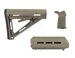 Magpul moe m-lok furniture kit FDE including Moe stock, moe handguard, and grip