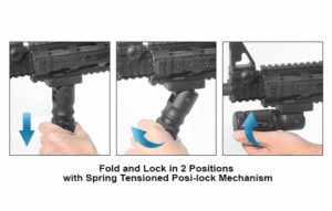utg leapers 4.7" low profile foldable metal foregrip