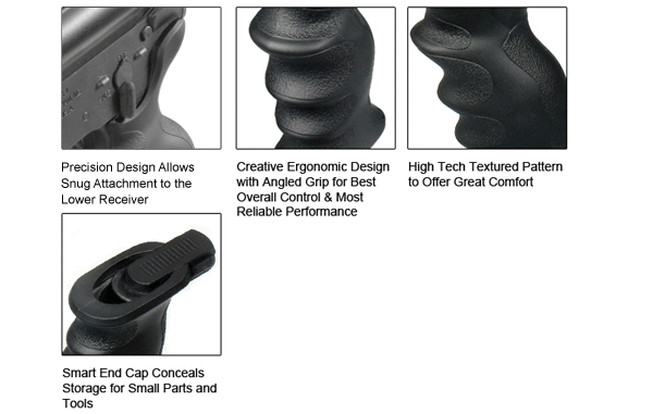 utg ambidextrous combat sniper pistol grip