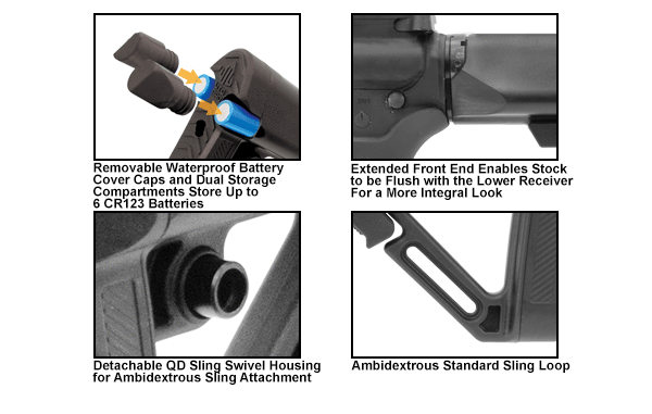 utg pro 6 position Ar-15 pro ops s1 stock black