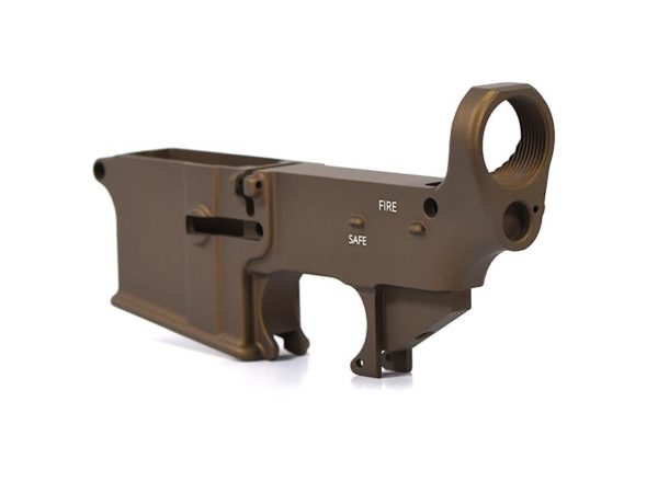 burnt bronze ar 15 lower 80% with fire and safe