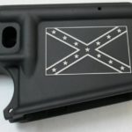 80% lower with laser engraved confederate flag