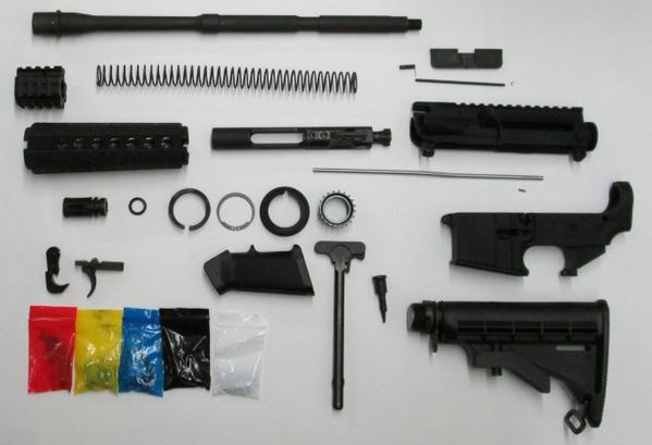 complete rifle kit with 80 percent lower