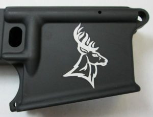 80 percent lower laser engraved with deer head 2