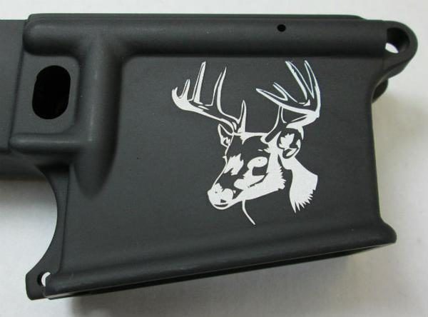 80 lower laser engraved with deer head 4