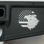 80% lower with laser engraved american flag and eagle