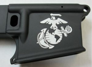 80% lower with laser engraved marines logo