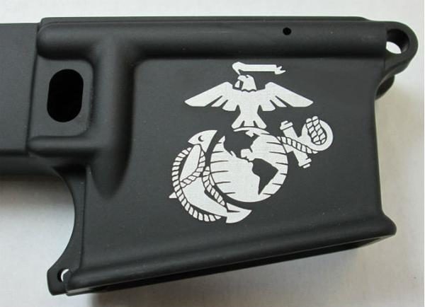 80% lower with laser engraved marines logo