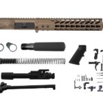 10.5" ar-15 pistol kit with flat dark earth upper and handguard mil-spec nato barrel 1 x 7 twist